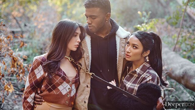 Toma con la impactante Jane Wilde y Avery Black con doble mamada de Deeper