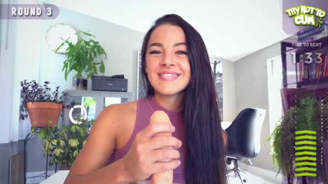 Fiery Evelin Stone - blowjob action - The Jerk Off Games