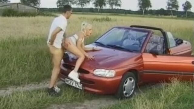 Outside porn with randy miss from German Streets