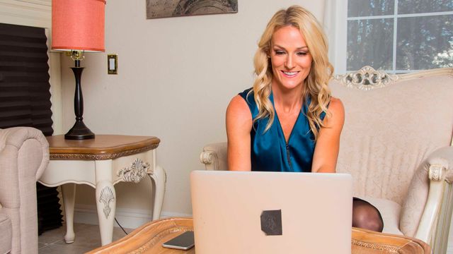 Gorgeous Sydney Hail's medium size tits video