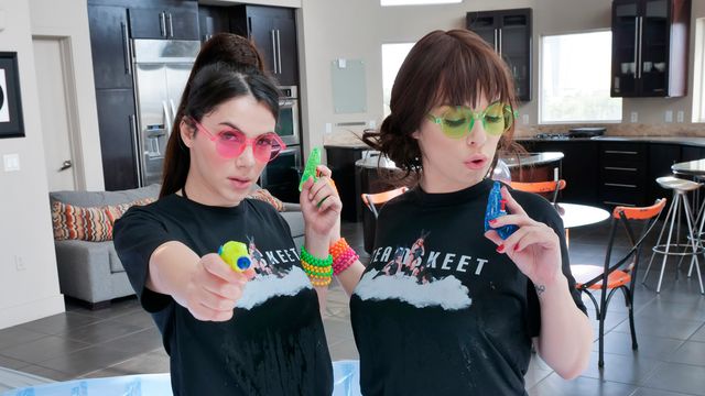 Superb Kiara and Valentina's blowjob dirt