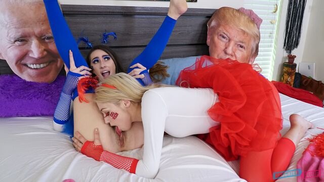 Enticing Sia Lust and Mackenzie Mace's skirt scene