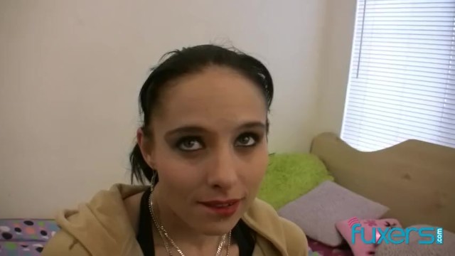 Cheerful Bridgette Powell at brunette movie