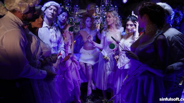 Shalina Devine and Angie Lynx's orgy clip by Sinful Soft