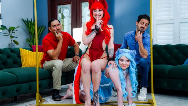 Harlow and Raven's cowgirl clip