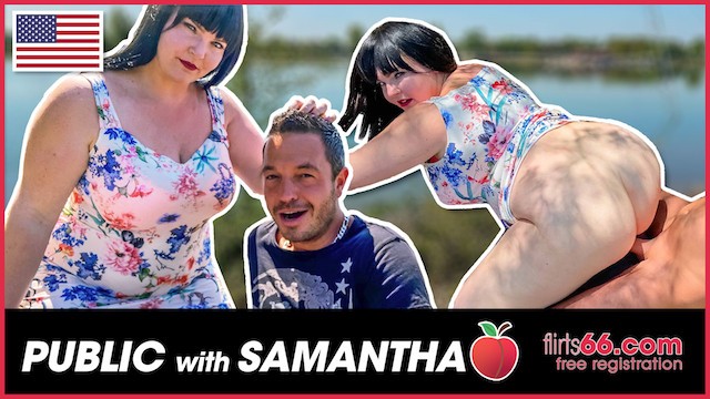 Película de semen en la boca con Samantha